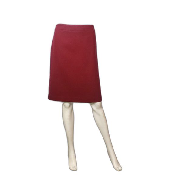 J. Crew Mercantile Cranberry Red Wool Straight Skirt Womens Size 14 - Picture 1 of 7